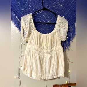 White lace with pretty top